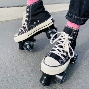 Black Women's Quad Roller Skates 9.5, 10